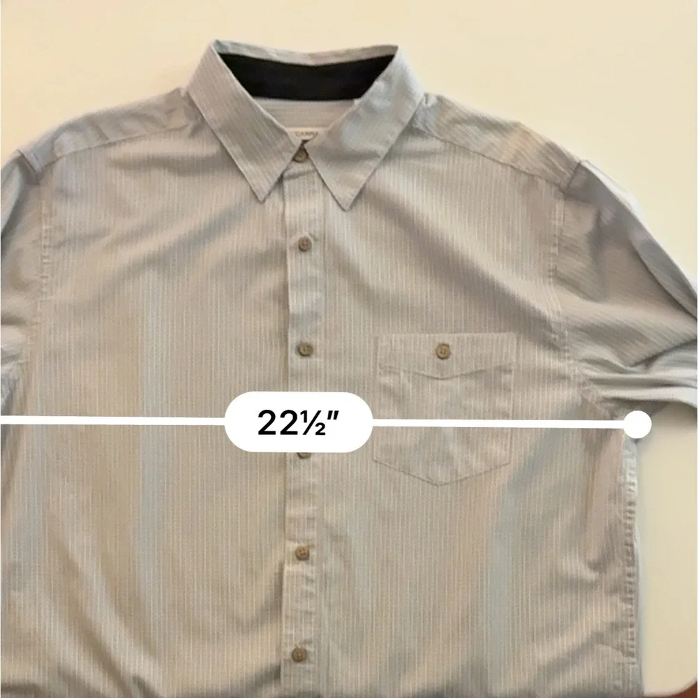 Moda Campia Moda‎ Mens Gray Button Down Shirt Long Sleeve Cotton Size L
